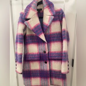 Halogen Plaid Wool Coat
